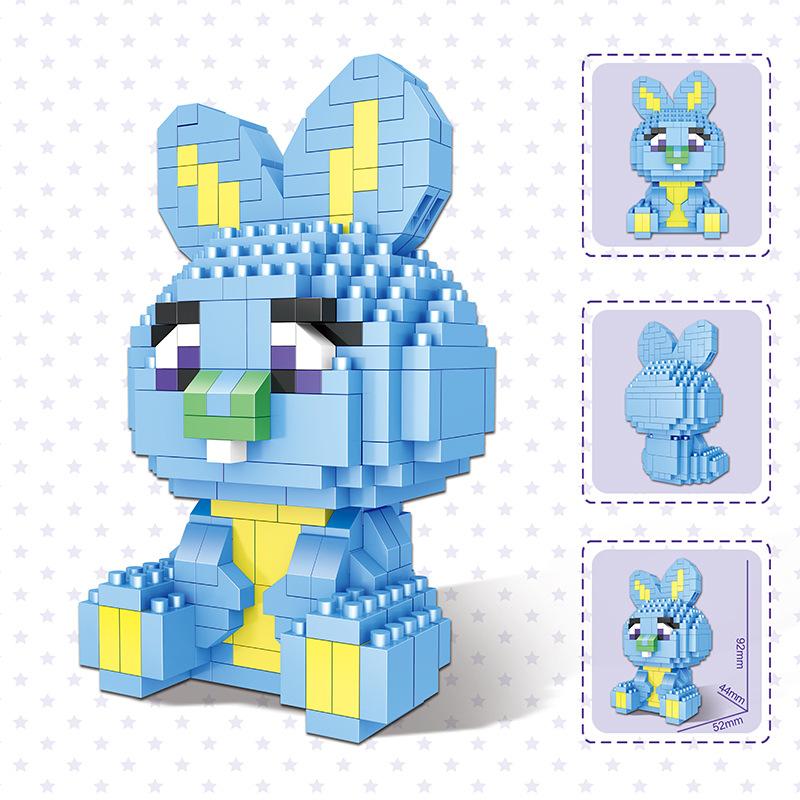 Cute Magic Mini Blocks Cartoon Dinosaur Model Anime Building Toy Juguetes Auction Figure Kids Gifts Girls Present