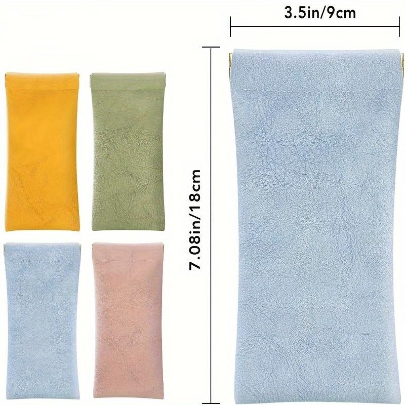 2pcs Automatic Closed Sunglasses Case PU Leather Glasses Storage Bag Waterproof Glasses Protective Cover Eyewear Storage Bag