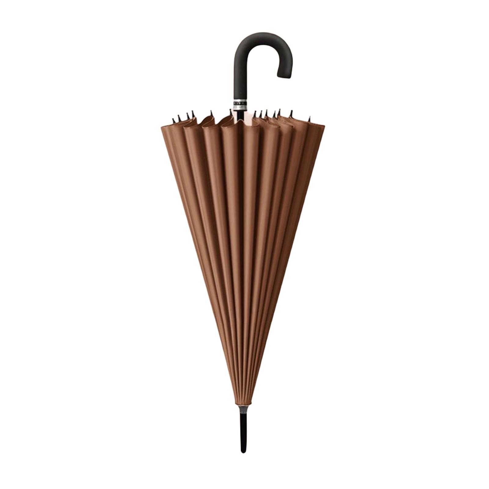 

Зонты, расцветающие в воде, в свежем стиле, 24 спицы, J-образная ручка, большой зонт для гольфа, защита от УФ-лучей, дождевые зонты для всех сезонов коричневый