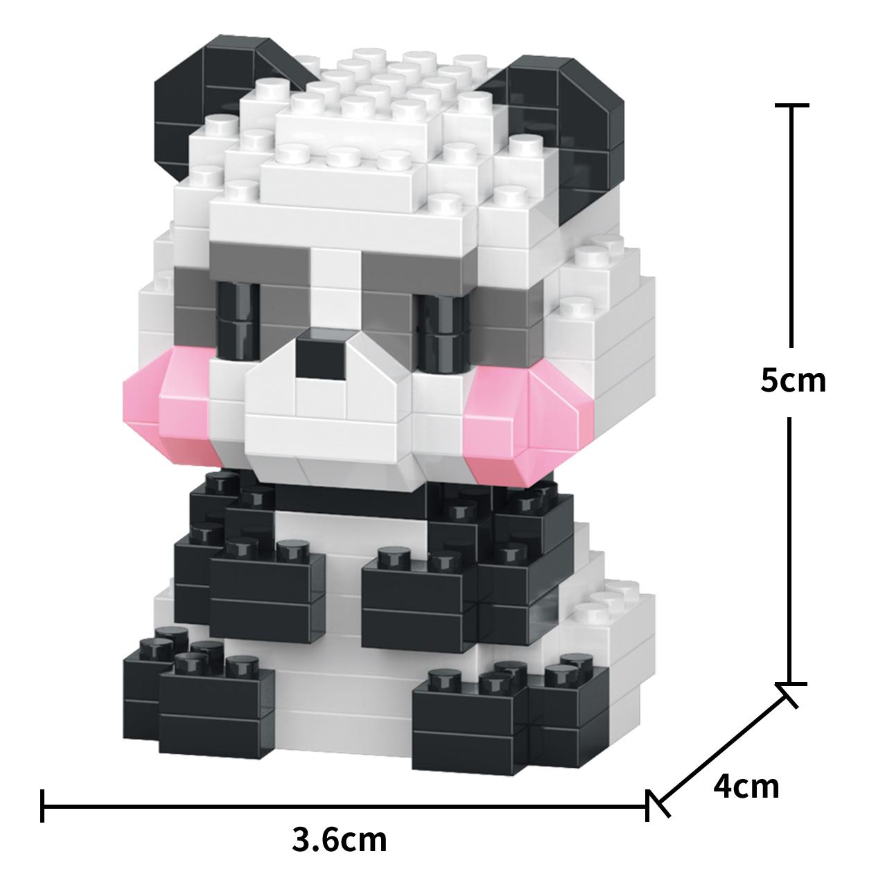 

Креативные строительные блоки 25 типов, милые животные, мультяшные модели, сделай сам, собирай фанатов, развивающие игрушки для детей, подарок для девочек panda-171Pcs