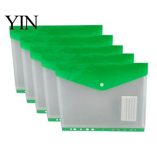 Card Organizer Pouch 11 Hole Expanding File Pockets, Reusable PP Document Sleeves, Transparent Student Project Waterproof Bag for Home Office