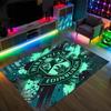 Hibernian FC Design Crystal Velvet Carpet Cozy Non?Slip Printed Rug For Bedroom Living Room Entrance