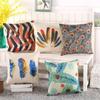 45x45cm Vintage Feather Butterfly Printed Cushion Cover Home Living Room Chair Seat Sofa Decoration
