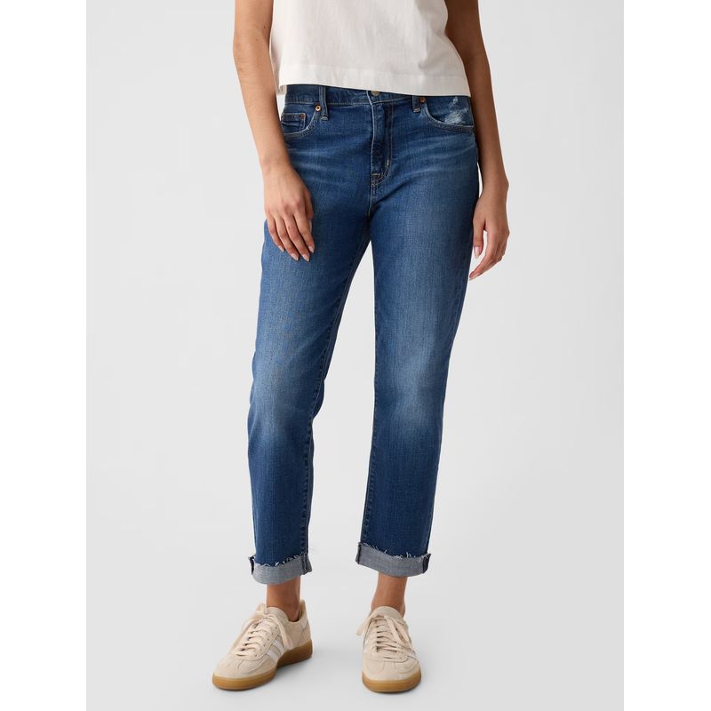 

G s Foreign Trade US Dollars Pure Autumn and Winter Cutting Edge Slim fit Plus size Cut the Tag off Flanging Jeans Points Length Youpin G s Blue Wear Mark Girlfriend P(X4Z2) 00