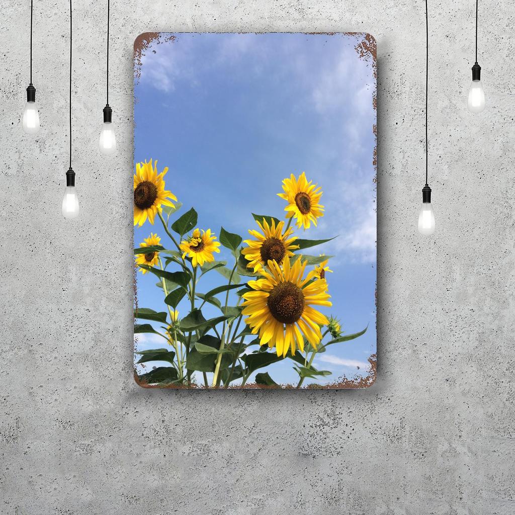 Sunflower Vintage Tin Sign Home Decor Wall Decor Art Wall Mural Room Decoration Decor Retro Metal Sign Plate Bar Posters