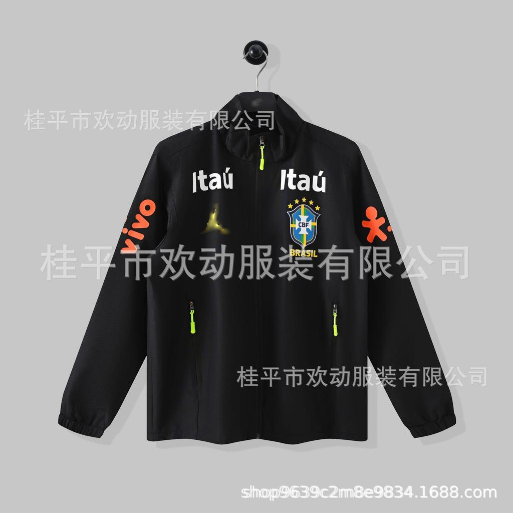 Cross-border Football Jersey Brazil Team Neymar Same Jacket Windproof and Waterproof Men's and Women's Thin Sports Winter Jacket