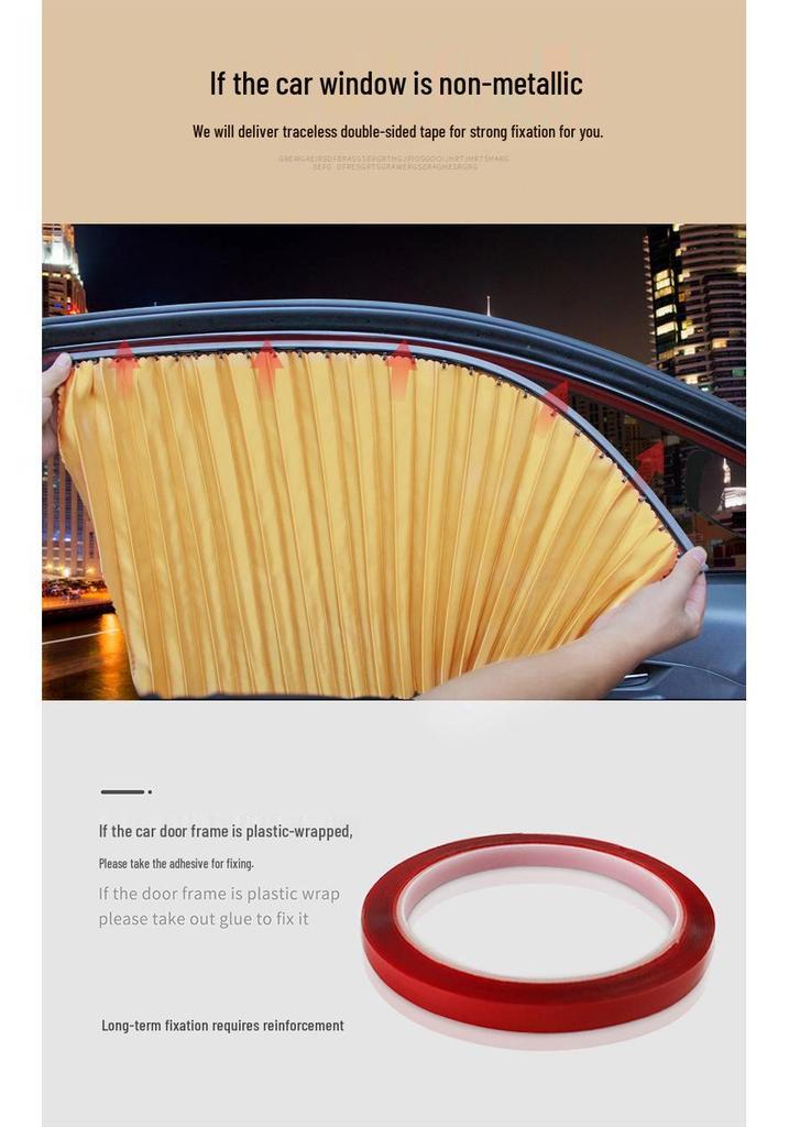 Universal Magnetic Car Side Window Sunshade Curtains for Heat Insulation and Sun Protection