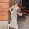 Striped Sleeveless Vest Suspender Dress Women's Summer Summer New French Loose Versatile Long Skirt