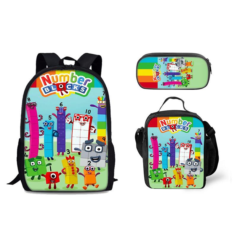 Numberblocks Digital Building Backpack For Kids School Supplies And Storage