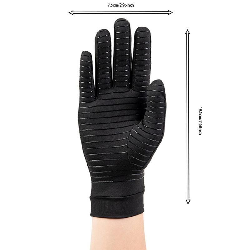 Compression Arthritis Gloves Half Finger Relief Copper Ion Fiber Pressure Protective Joint Rehabilitation Care Training