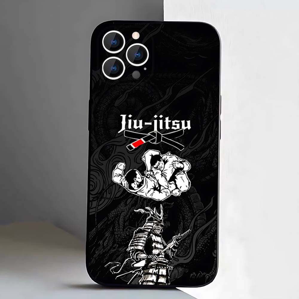 BJJ Brazilian Jiu Jitsu Phone Case For iPhone 17,16,15,14,13,12,Pro,Max,Plus,E,SE4,Air,Mini Black Soft Box