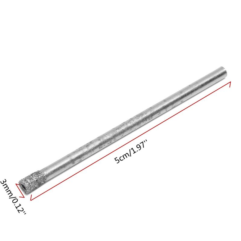 A27F-Professional 10Pcs Diamond Drill Bit Set 3Mm 1/8 Inch For Drilling Glass, Tile, And Marble Surfaces