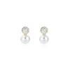 Pearl and Diamond Stud Earrings - Elegant and Trendy Summer 2024 Collection for Women