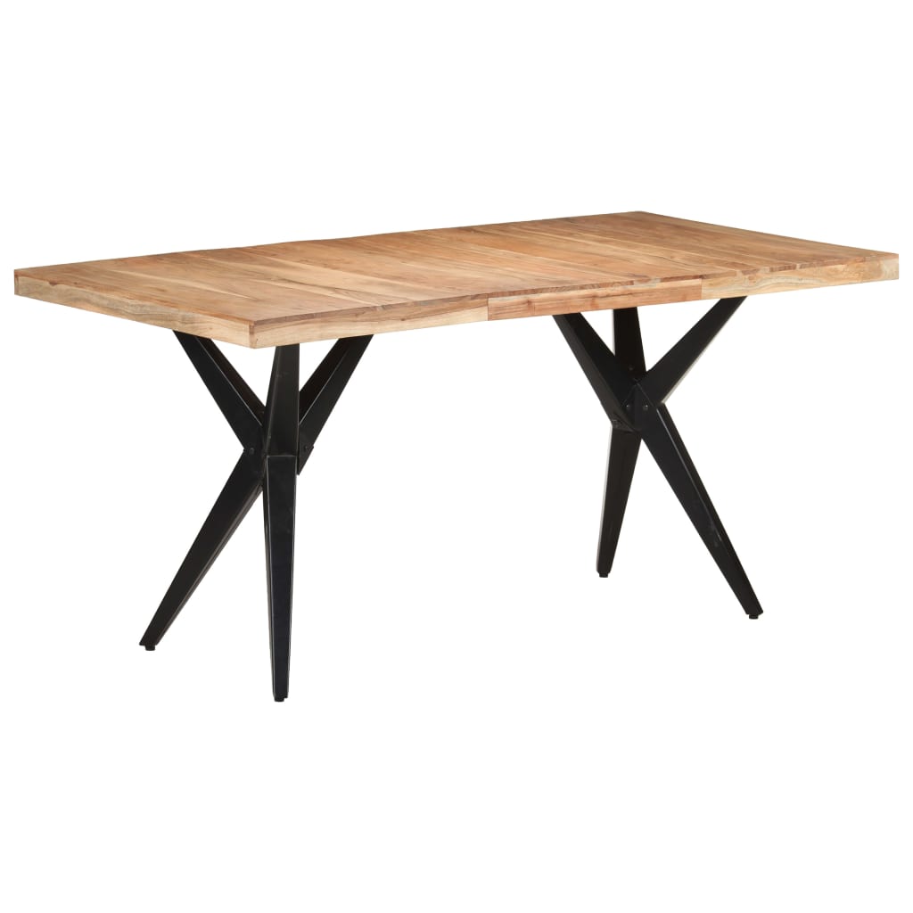 Dining Table 160x80x76 Cm Solid Acacia Wood