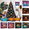 2025 Halloweenská sada ozdob s duchem a knihou 24denní adventní kalendář 2D akrylový kalendář s odpočítáváním čtení pro party dekoraci