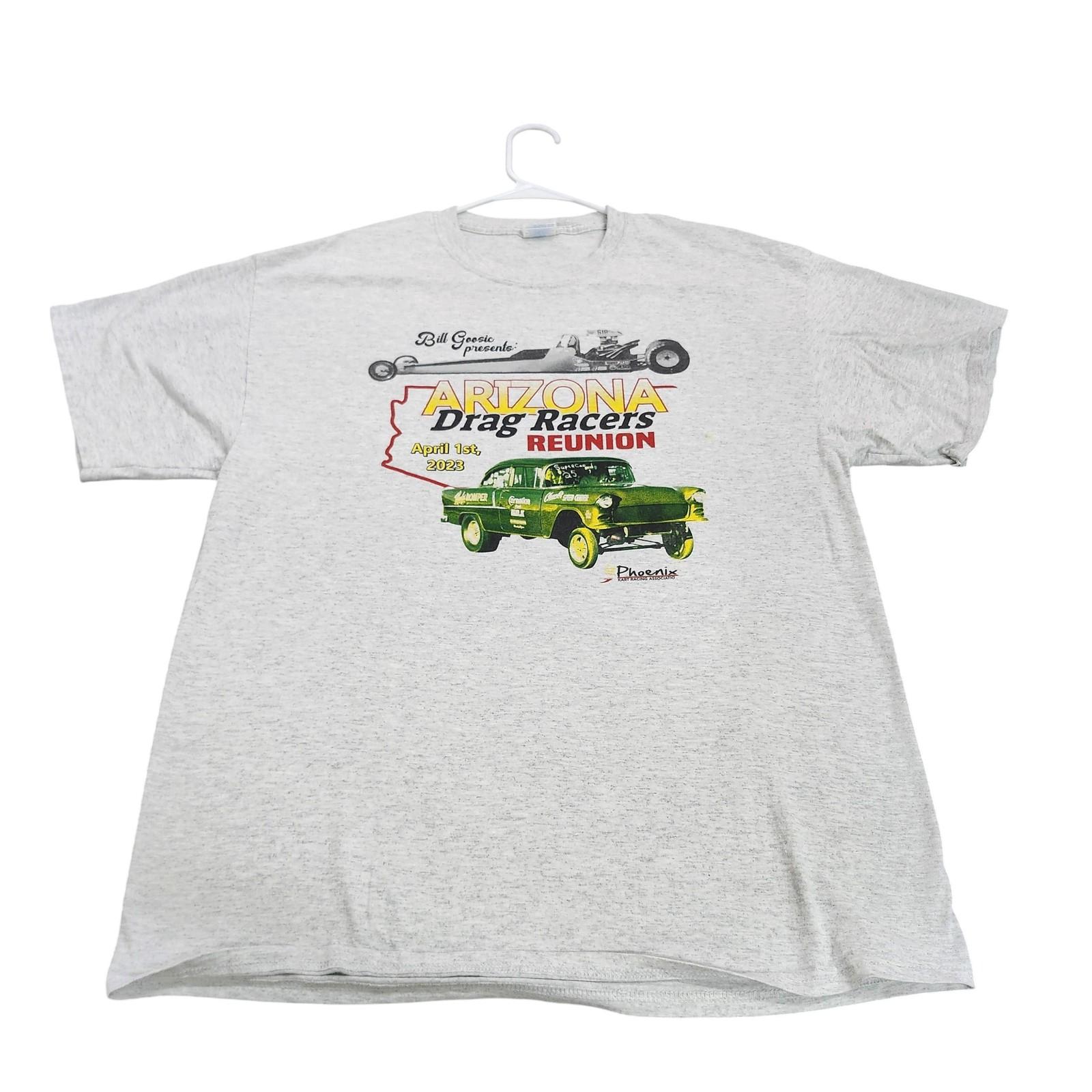 Port & Company Shirt Mens XL Gray Arizona Drag Racers Graphic Tee Racing 2023 Unisex T-Shirt XXXXL
