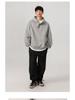 Men's 450g Heavyweight Boxy Cropped Hoodie, Button-Up, American Style for Spring/Autumn