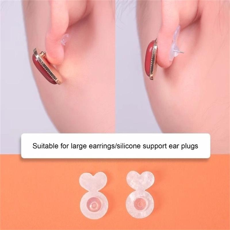 10 Pieces Comfortable Sturdy Acrylic Earring Backs Jewelry Accessory for Sensitive Ears Ensures Secure Fit All Day