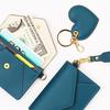 Matt Post Steen Leather Keyring Card Wallet Turquoise Blue