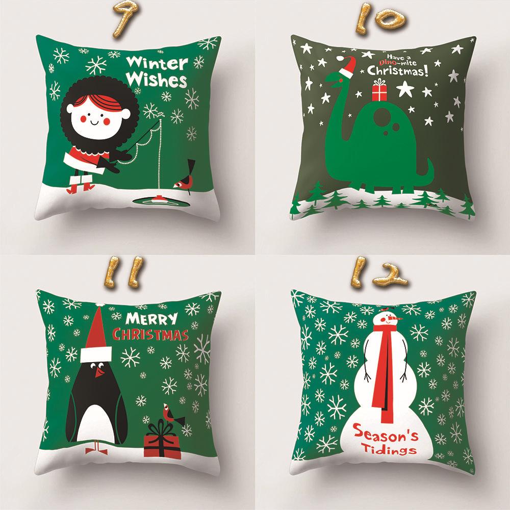Cartoon Pattern Office Pillow Yiwu Pillowcase Christmas Sofa Pillowcase