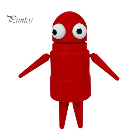 

Украшение для рабочего стола «Робот-приятель», коллекционная фигурка робота, шарнирный робот-приятель, подарок для любителей видеоигр, украшение стола B красный