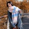 Winter Imitation Cashmere Scarf For Women Maillard High-End Korean Style Warm Retro  Versatile Thick Shawl