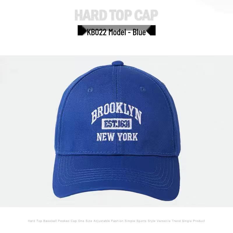Korean Style New York Embroidery Baseball Cap for Women - Sun Protection & Face Slimming Duckbill Hat for Spring/Summer