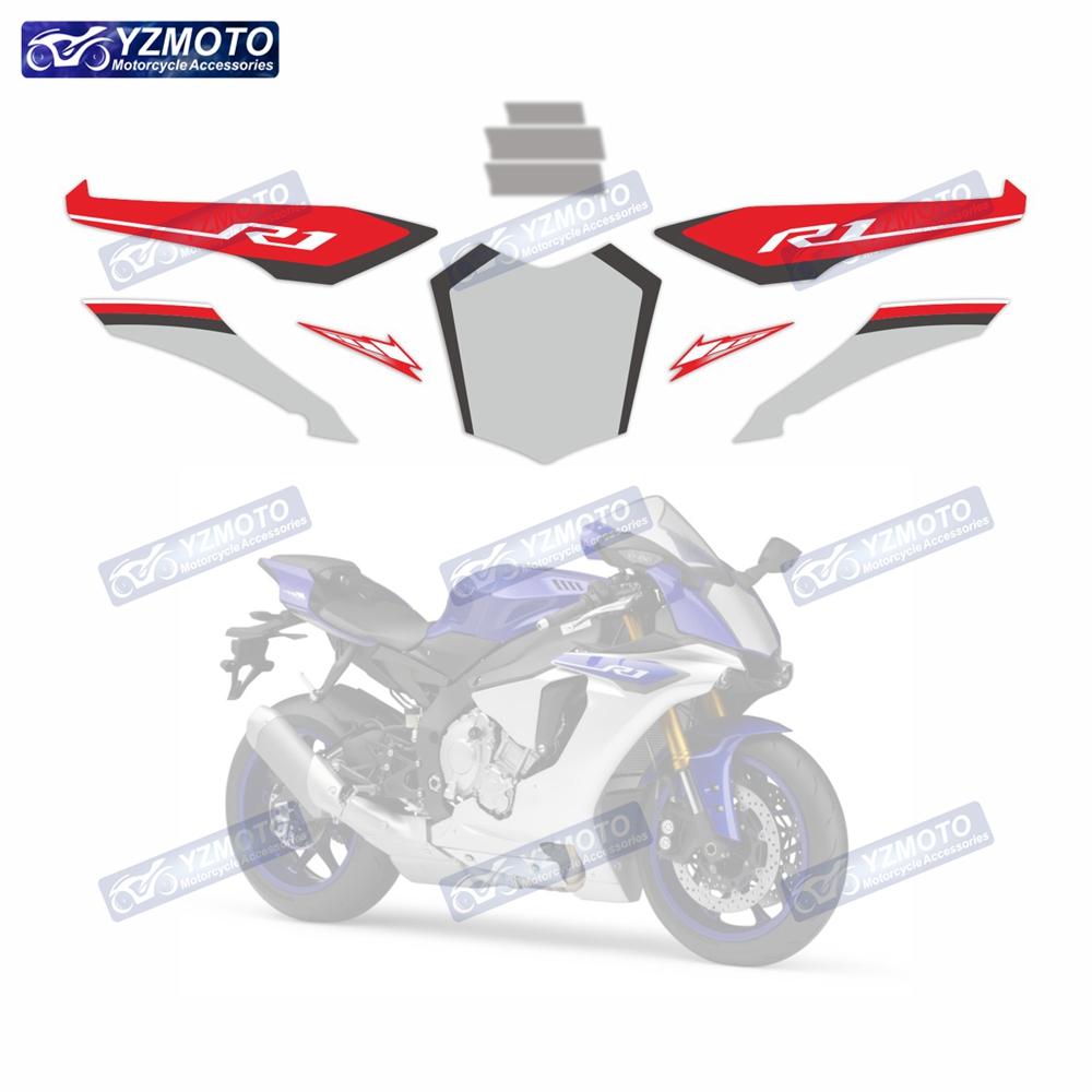 For YAMAHA YZF R1 YZF-R1 2015-2019 Motorcycle Accessories Sticker Full Vehicle Fairing Waterproof Decal Decorate Stickers Kit