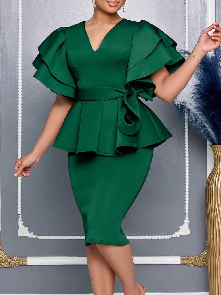New Fashion Elegant Lace Bodycon Evening Party Gown Dress