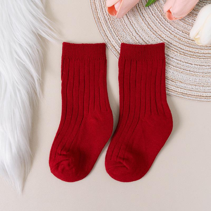 Baby Boys Girls Socks Breathable Toddlers Kids Short Socks Solid Soft Cotton Stripe Infant Princess Cute Socks For 0-8Years