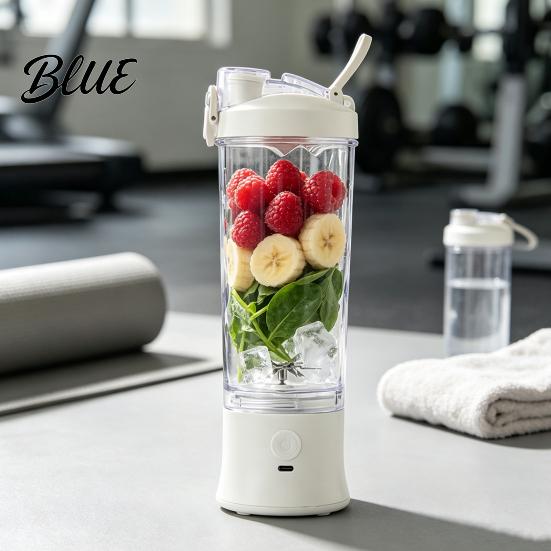 Mini Fruit Juicer Bottle for Daily Nutrition Portable Blender Cup USB Fast Charging Personal Size Juicer 600ml Capacity Compact Kitchen Stainless
