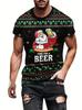 Men's T Shirt Santa Claus Graphic Print Pullover Summer Casual Short Sleeve Tee Fashion Funny T-Shirts Male Oversized Clothing