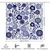 Rideau de douche floral bleu élégant Imperméable Décor de salle de bain Polyester Rideaux de douche Ensemble Linge de bain Décoration de maison XL (72X84 Pouces
