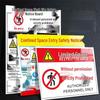 Self-Adhesive PVC Confined Space Safety Sign