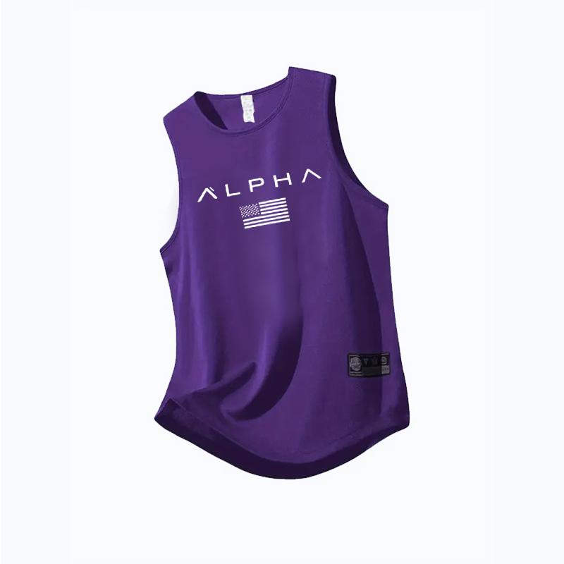 

Summer Men s Print Tank Top Breathable Street Casual Wear Fitness Training Running Sleeveless Vest 3XL