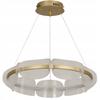 LED-Deckenleuchte Deckenleuchte Hängeleuchter Ring + Fernbedienung Gold Glamour