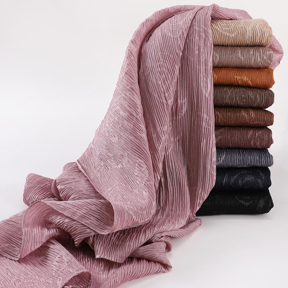 New women's bag head rose pattern scarf, Malaysian crumpled fashion wrap headscarf