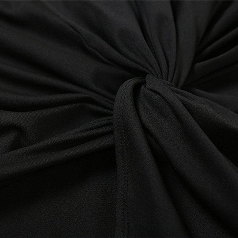 Women Elegant Summer Sleeveless Sexy Deep V-Neck Ruched Slit Maxi Dress