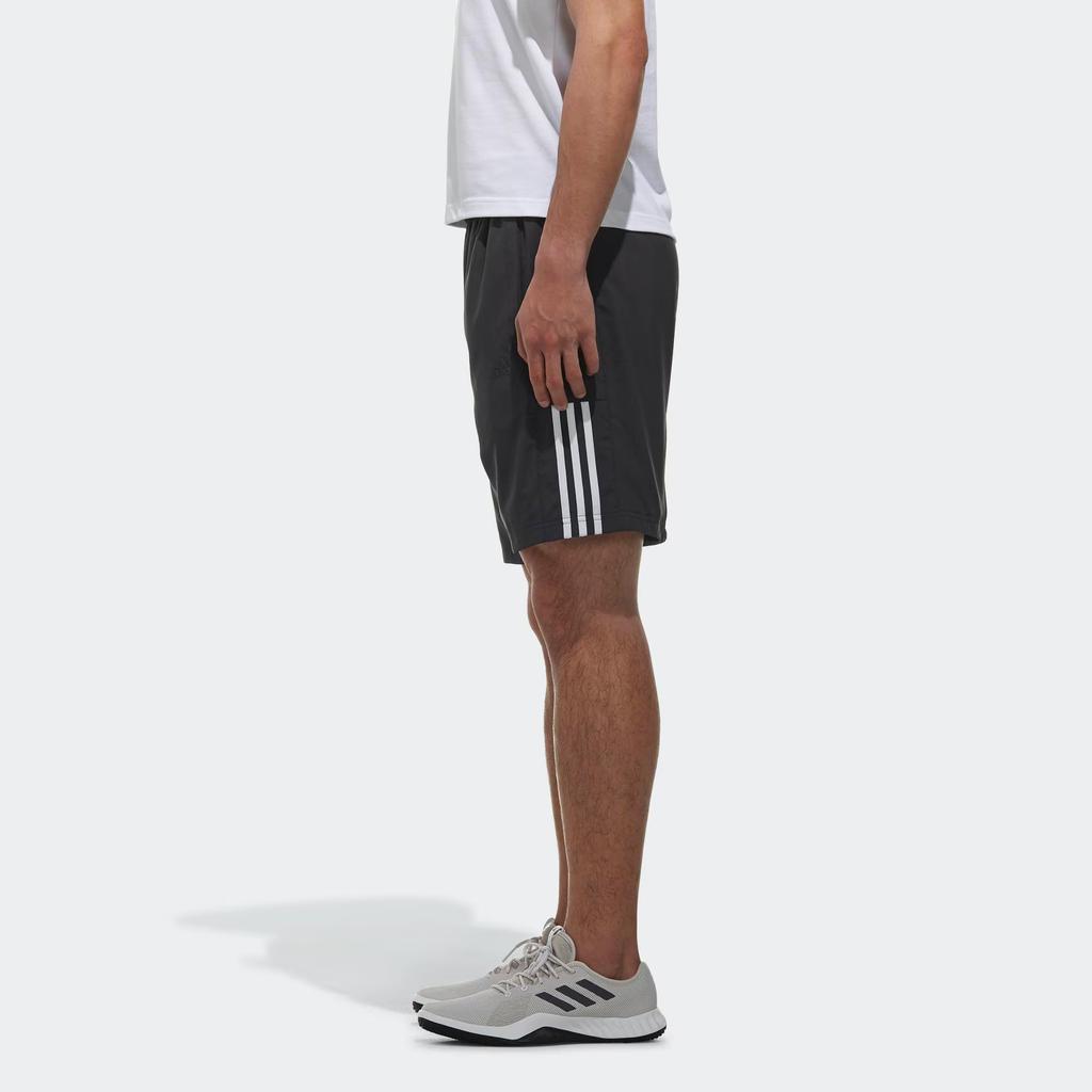Adidas Simple Stripe Quick-Dry Breathable Three-Quarter Sports Shorts Men Shorts Black DT2558