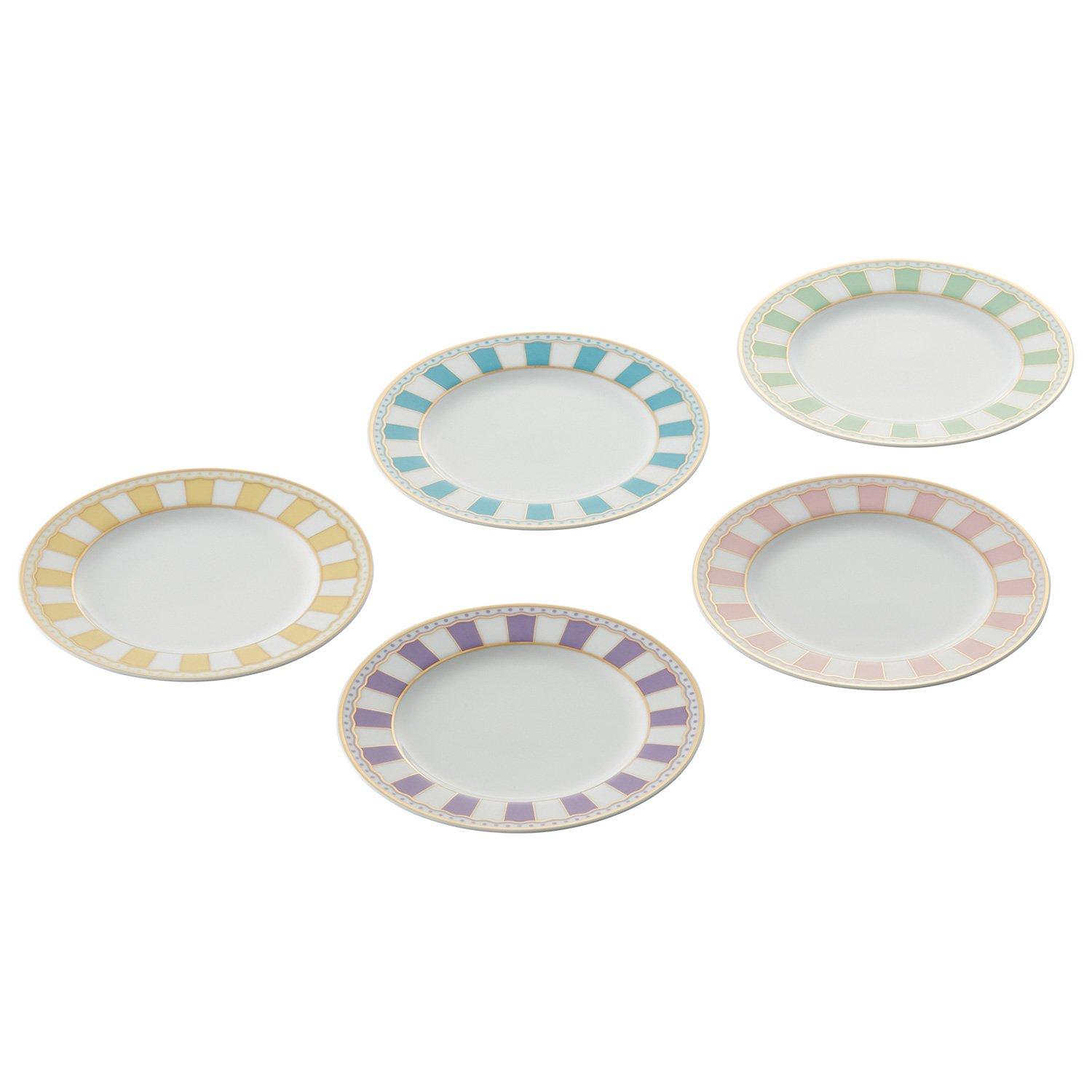 

Noritake Plates (Color-Changing Set) 16.5cm Carnival, 5-Piece Set, Fine Porcelain, BF91012/M-24853