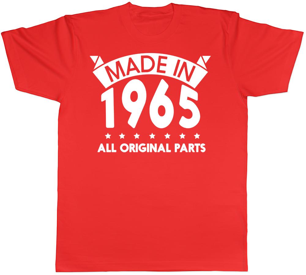 Made in 1965 All Original Parts Birthday Unisexs Short Sleeve TShirt S