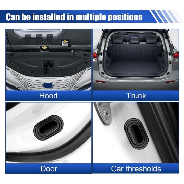 8PCS Car Door Shock Absorber- Silicone Anti-Collision Soundproof Crash Pad Car Door Slam Stopper- Self Adhesive Buffer Pad Auto Bumper Side Doors