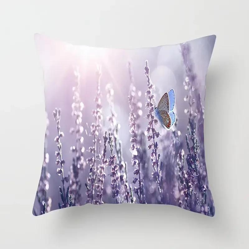 Dekorativní domácí polštáře Retro motýl Měkký povlak na polštář pro obývací pokoj Na pohovku Povlak na polštář x Polštář 89P