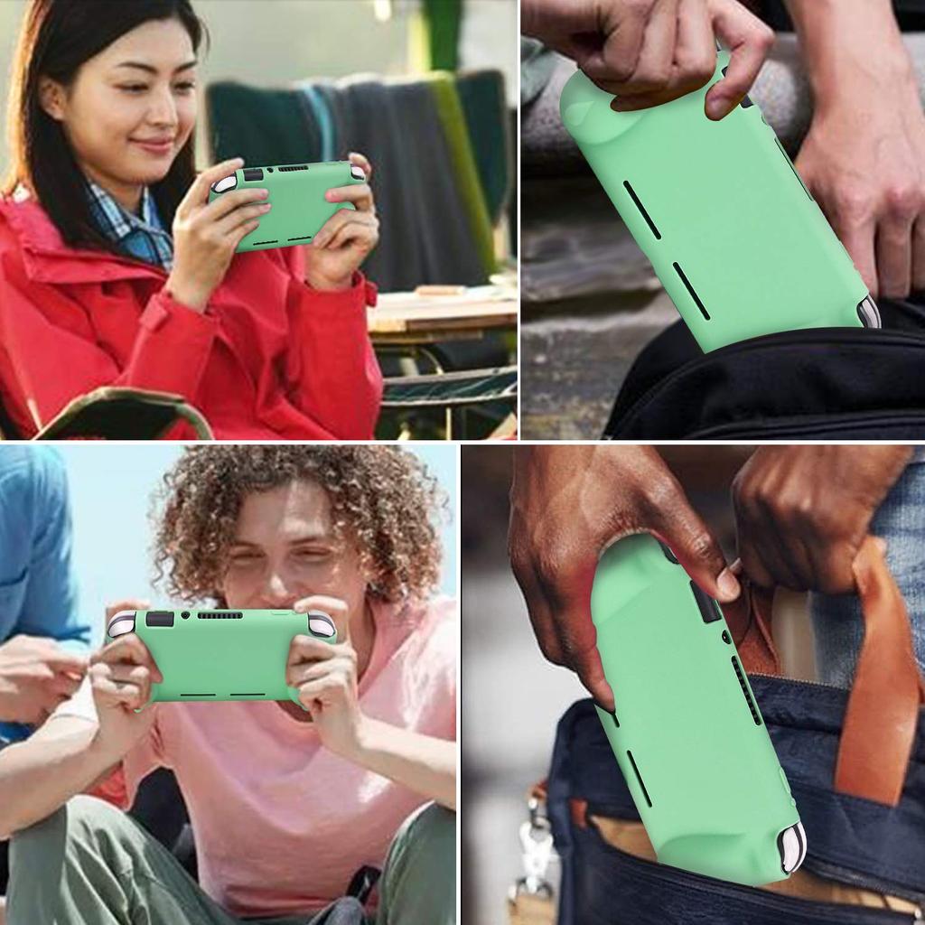 Switch Lite Soft Silicone Full Special Thin and Comfortable to the Easy to Waterproof and Stand Includes 4 Stick Covers and 1 Screen Protector Case,