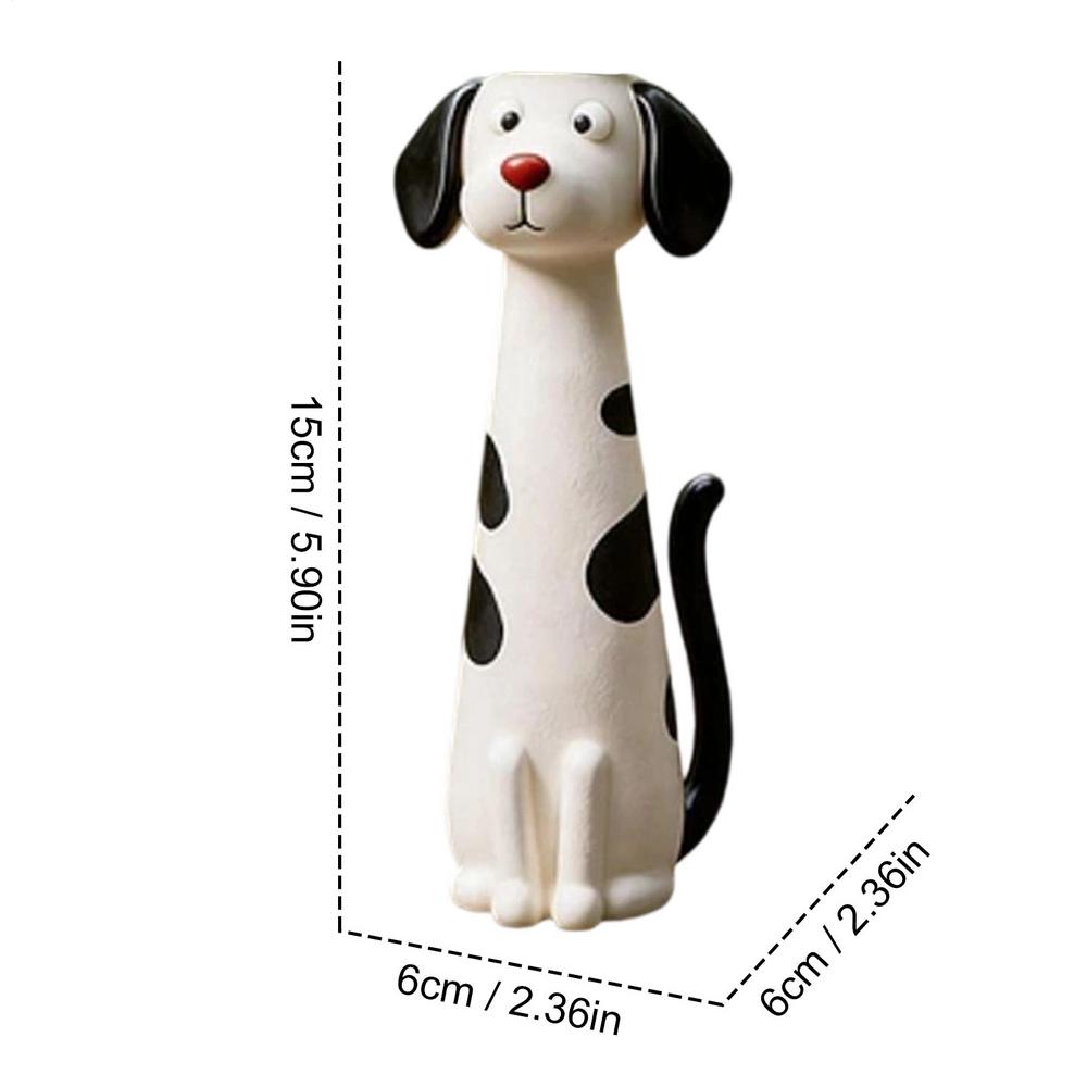 Vases Home Decor Resin Dog Desk Ornament Handcrafted Vase for Home Shelf Bookshelf Entryway Living Room Dining Table Bedroom