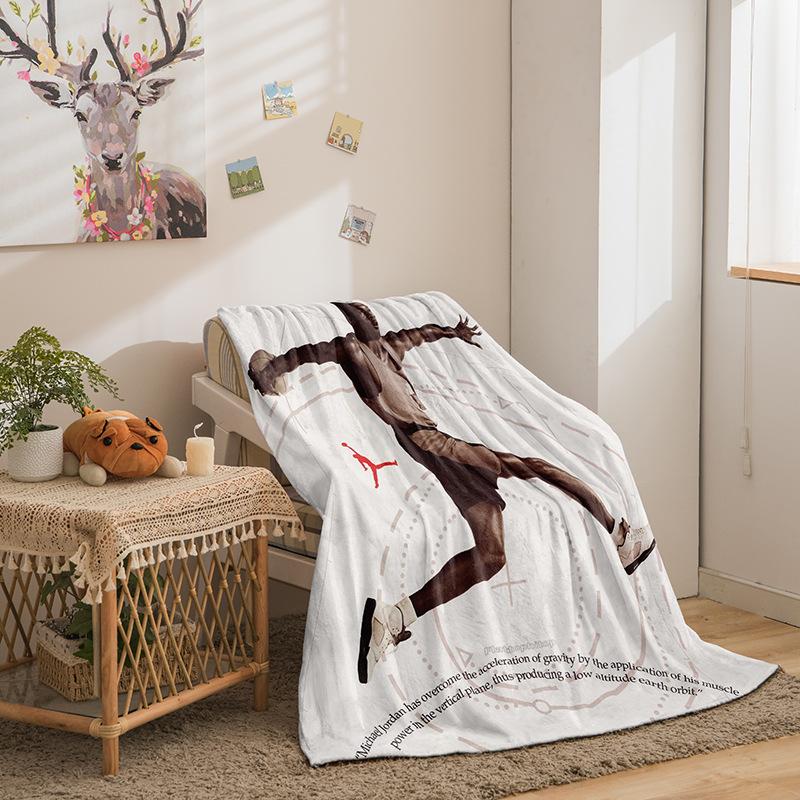 Basketball Star Series Flannel Blanket 3D Printed Sofa Blanket Thickened Blanket