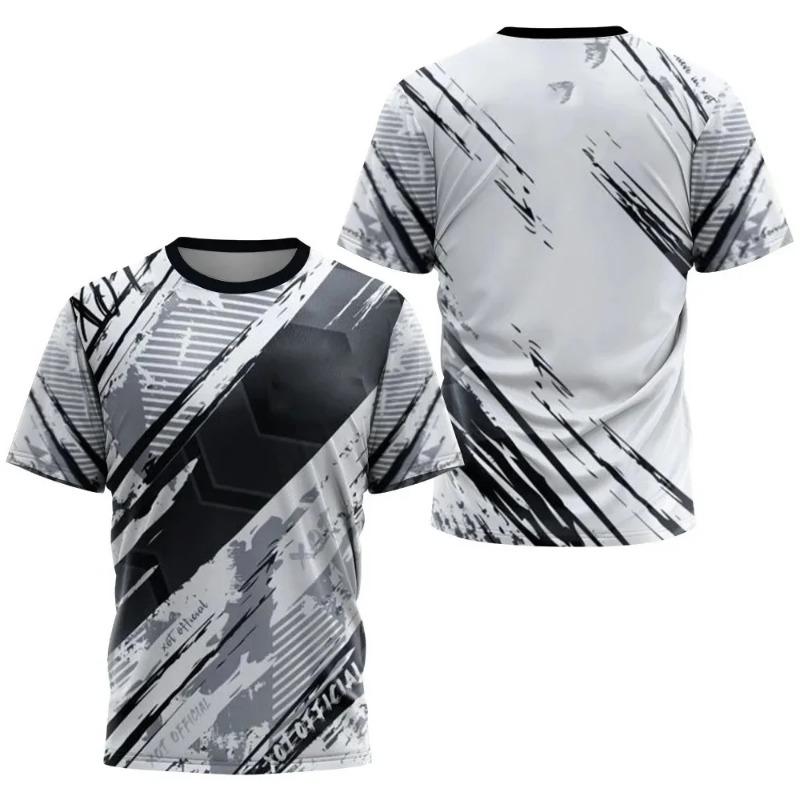 Summer Popular Men's Printed T-shirt Fashionable Sports Casual Men's Short Sleeved Quick Drying Comfortable Top
