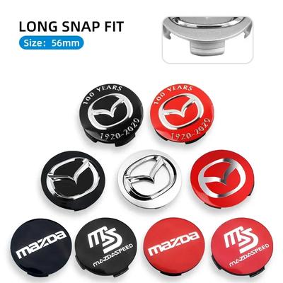 Hochwertige 4-teilige Radnabenabdeckung Lange Beine 18MM 56MM ID53MM Neue Modelle Für Mazda 3 Atenza Axela CX3 CX4 CX5 CX7 Grau Schwarz