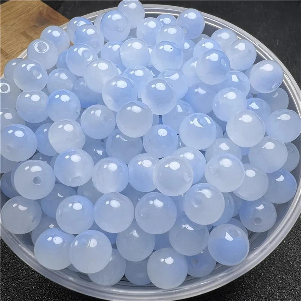 50 Pcs 8mm New Glass Beads Beautiful Multicolor Exquisite Beads Handmade Diy Necklace Jewelry Handmade Beads Accessories Girl