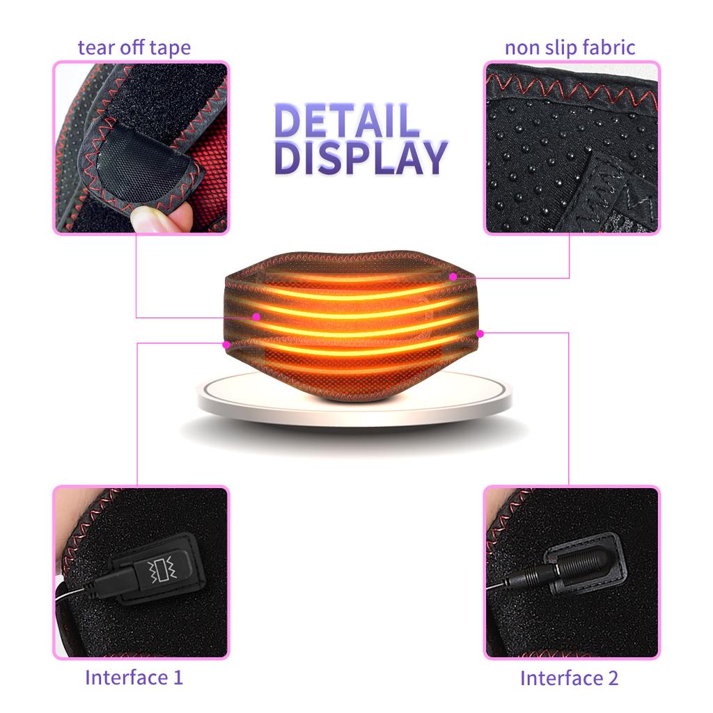 Portable Neck Massager with Rapid Heating 3 Speed Vibration Shiatsu for Cervical Pain Relief USB Powered for Office Driving